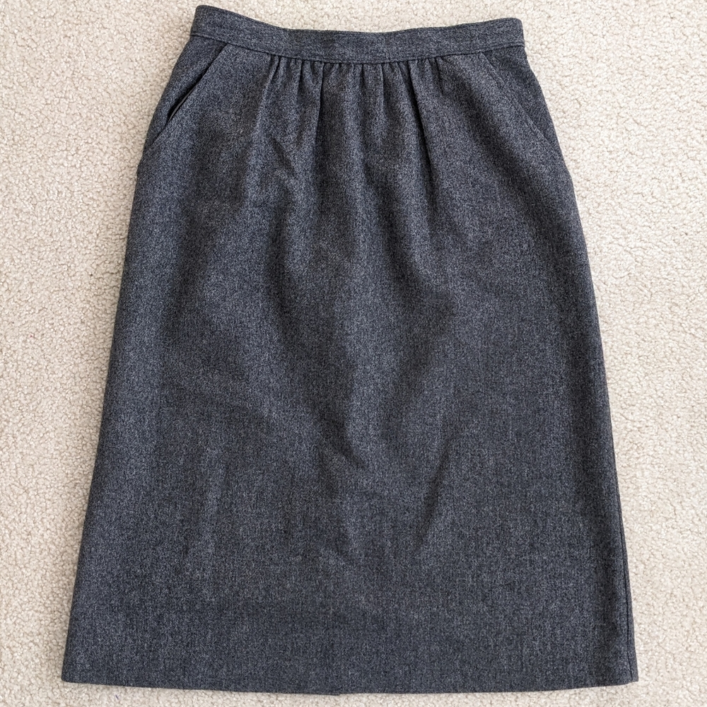 Vintage Wool Skirt with Pockets